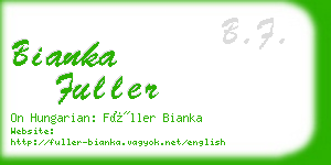 bianka fuller business card